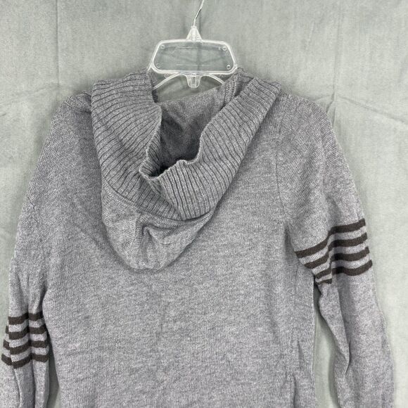 Patagonia Cardigan Sweater Womens Small Gray Lambswool Button Up Hooded Knit - Picture 7 of 11
